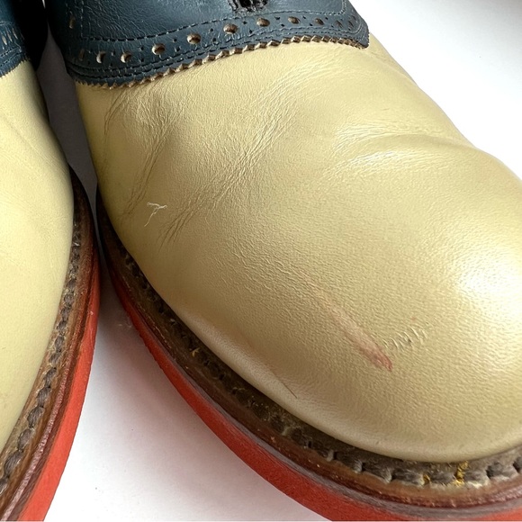 Vintage Walk-Over Genuine American Leather Oxford Saddle Shoes Size 13 D… - Picture 5 of 13